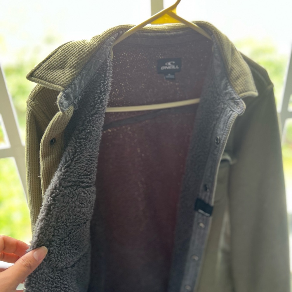 M O'Neill Olive Green Jacket with Soft Gray Interior